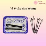 Combo 5 vĩ kẹp tăm màu đen, kẹp tóc tạo nhiều phong cách, kẹp xẹt mái, gim tóc nhiều size