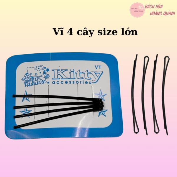 Combo 5 vĩ kẹp tăm màu đen, kẹp tóc tạo nhiều phong cách, kẹp xẹt mái, gim tóc nhiều size