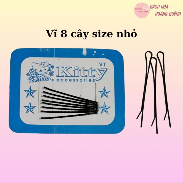Combo 5 vĩ kẹp tăm màu đen, kẹp tóc tạo nhiều phong cách, kẹp xẹt mái, gim tóc nhiều size