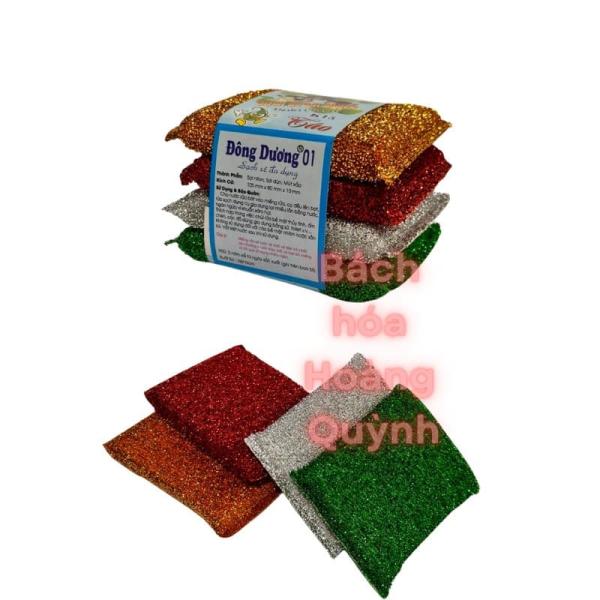 Combo 8 miếng cước kim tuyến rửa chén bát, xoong nồi Đông Dương