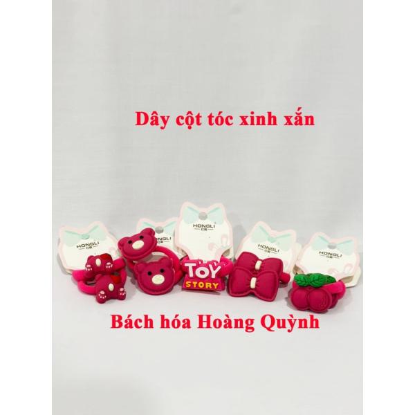 2 dây côt tóc (1 cặp) cho bé họa tiết xinh xắn