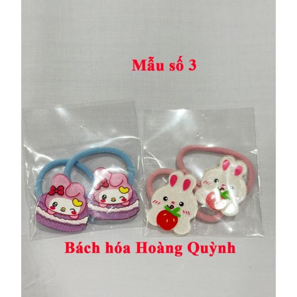 2 dây côt tóc (1 cặp) cho bé họa tiết xinh xắn