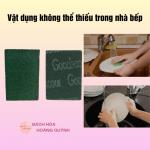 Combo 3 miếng cước xanh nhỏ rửa chén bát, xoong nồi BHHQ