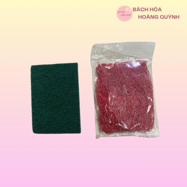 Combo 3 miếng cước xanh nhỏ rửa chén bát, xoong nồi BHHQ
