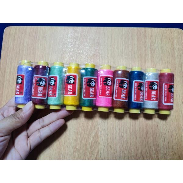 1 Lốc (10 Ống) Chỉ Cuộn Dai Và Chắc Chắn Nhiều Màu Hoặc Trắng, Đen