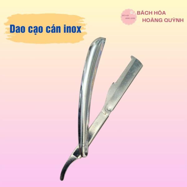 Dao cạo lông mặt- cạo râu cán inox, dao cạo thợ hớt tóc, barber