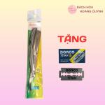 Dao cạo lông mặt- cạo râu cán inox, dao cạo thợ hớt tóc, barber