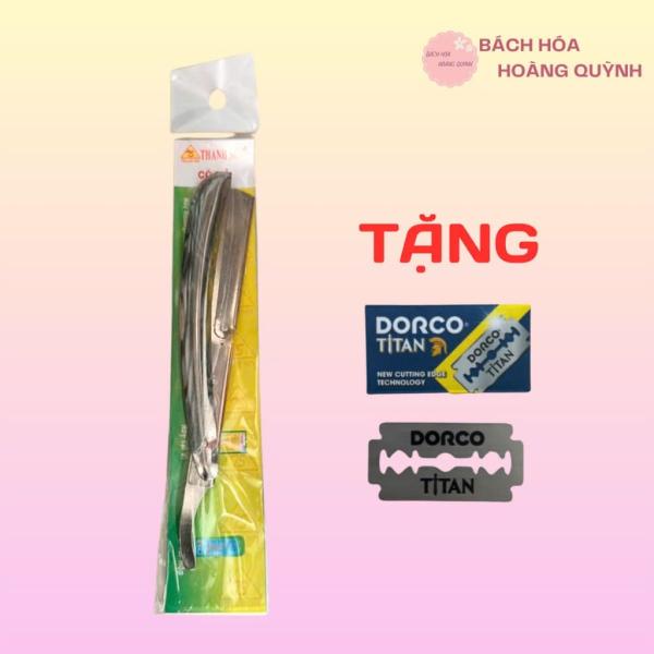 Dao cạo lông mặt- cạo râu cán inox, dao cạo thợ hớt tóc, barber