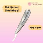 Dao cạo lông mặt- cạo râu cán inox, dao cạo thợ hớt tóc, barber
