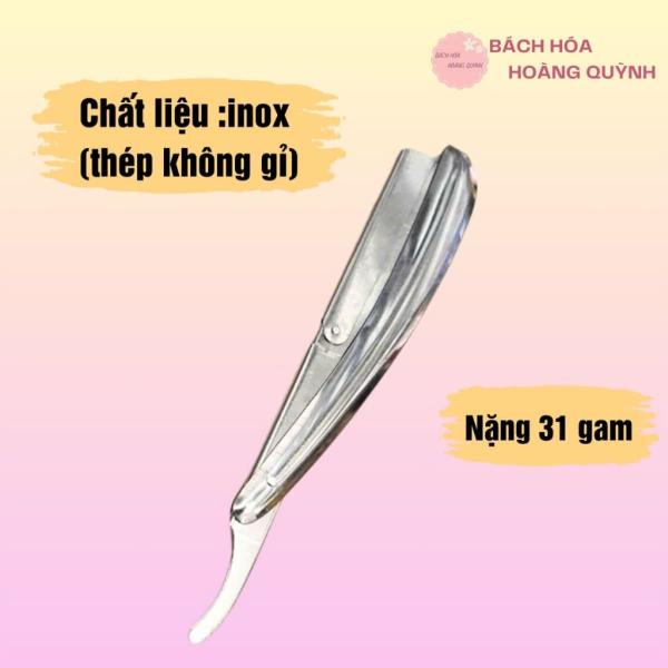 Dao cạo lông mặt- cạo râu cán inox, dao cạo thợ hớt tóc, barber