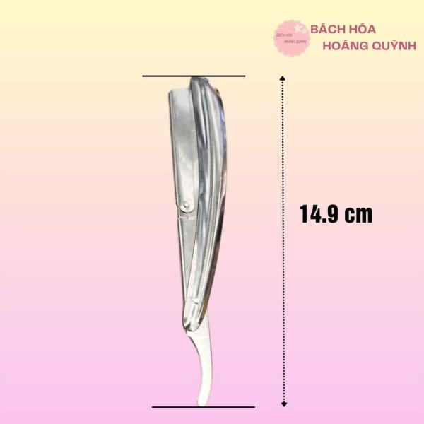 Dao cạo lông mặt- cạo râu cán inox, dao cạo thợ hớt tóc, barber