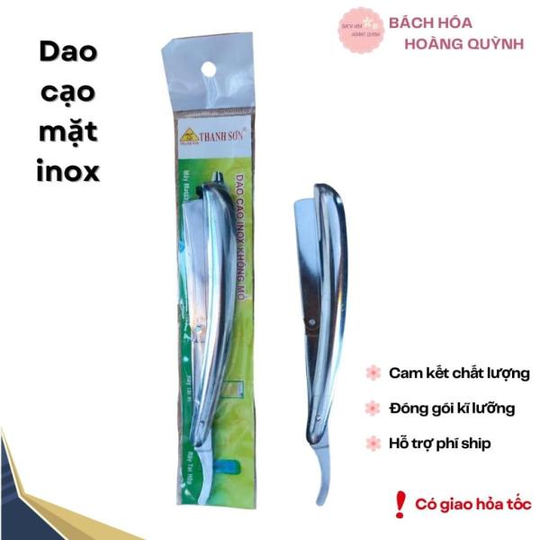 Dao cạo lông mặt- cạo râu cán inox, dao cạo thợ hớt tóc, barber