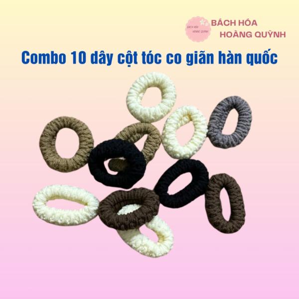 Dây buộc tóc siêu co giãn, dây cột tóc đuôi ngựa phong cách hàn quốc, dây cột tóc trơn màu sắc vintage