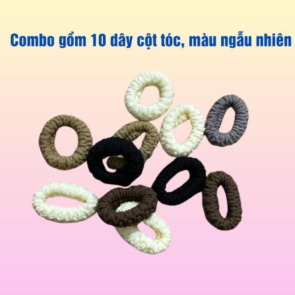 Dây buộc tóc siêu co giãn, dây cột tóc đuôi ngựa phong cách hàn quốc, dây cột tóc trơn màu sắc vintage