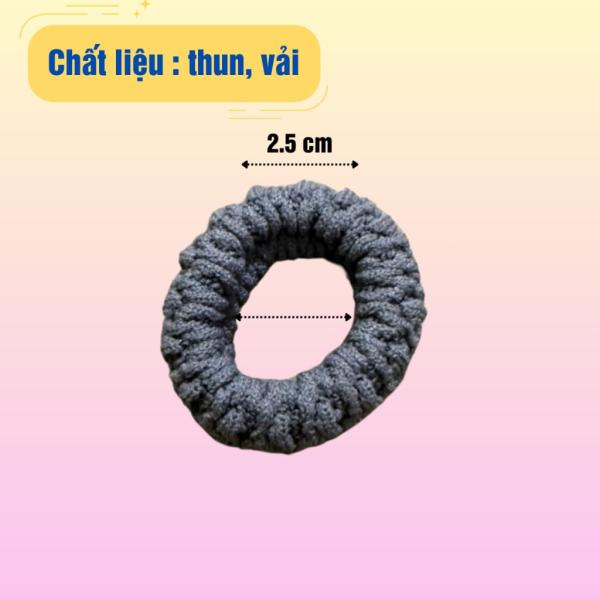 Dây buộc tóc siêu co giãn, dây cột tóc đuôi ngựa phong cách hàn quốc, dây cột tóc trơn màu sắc vintage