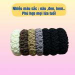 Dây buộc tóc siêu co giãn, dây cột tóc đuôi ngựa phong cách hàn quốc, dây cột tóc trơn màu sắc vintage