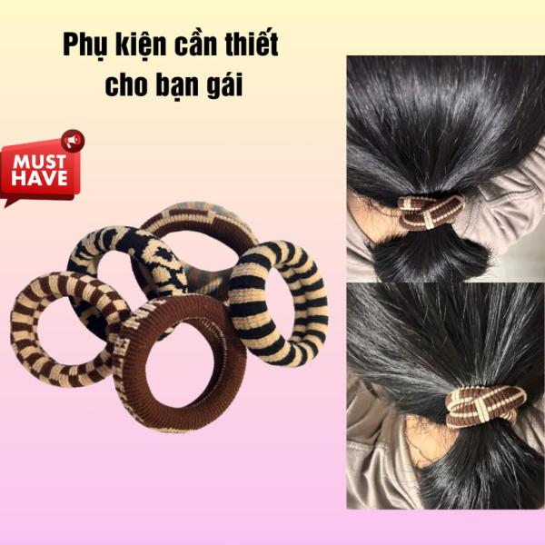 Dây buộc tóc siêu co giãn, dây cột tóc đuôi ngựa phong cách hàn quốc dễ thương.