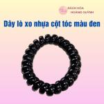 1 dây cột tóc lò xo bằng nhựa màu đen loại dày tiện lợi