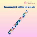 Dũa móng tay hai mặt nhám hoa văn xinh xắn, dũa móng tay giấy nhám hoa văn dễ thương BHHQ
