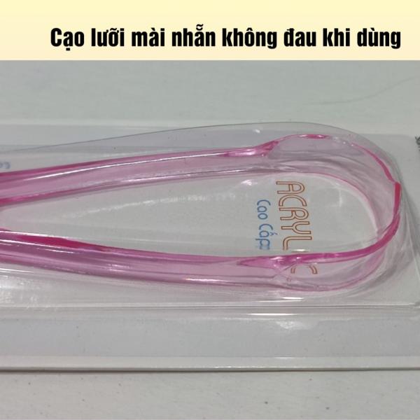 Dụng cụ cạo lưỡi nhựa cán cầm Hofaco, cây nạo lưỡi nhựa dạng tròn,giúp vệ sinh răng miệng, hơi thở thơm tho