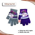 Găng tay len nữ chống nắng kiểu hở 2 ngón màu sắc ngẫu nhiên