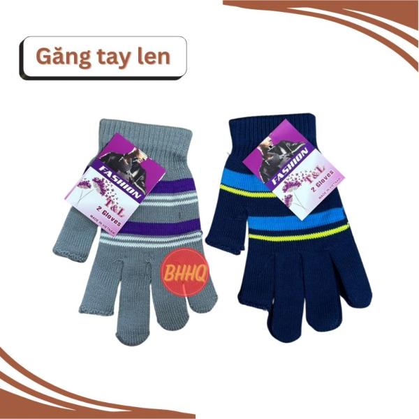 Găng tay len nữ chống nắng kiểu hở 2 ngón màu sắc ngẫu nhiên