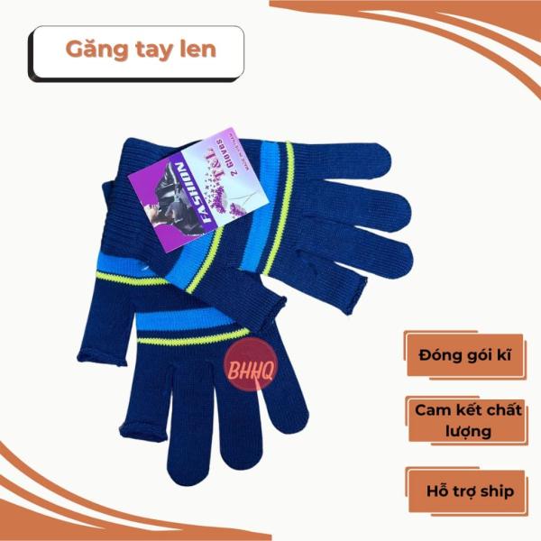 Găng tay len nữ chống nắng kiểu hở 2 ngón màu sắc ngẫu nhiên