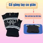 Găng tay len nam chống nắng cắt 5 ngón, bao tay len nam giữ ấm Gloves