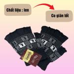 Găng tay len nam chống nắng cắt 5 ngón, bao tay len nam giữ ấm Gloves