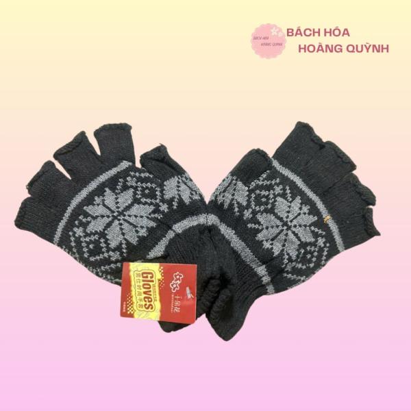 Găng tay len nam chống nắng cắt 5 ngón, bao tay len nam giữ ấm Gloves