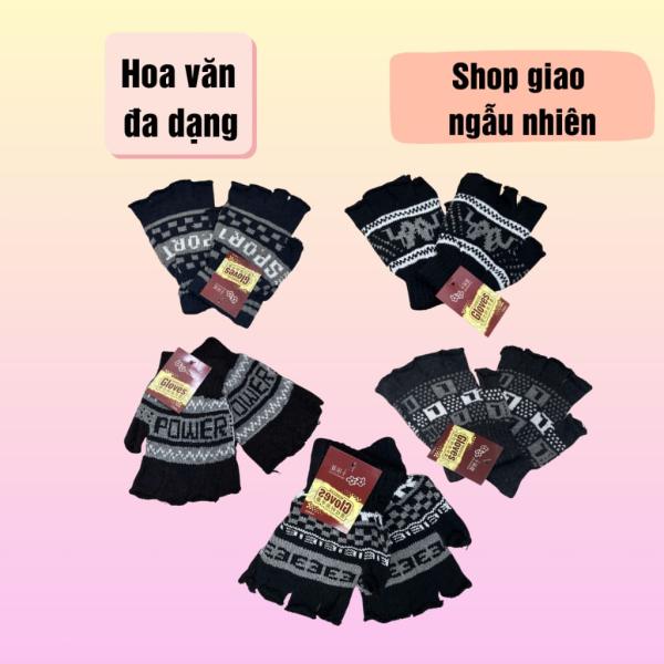 Găng tay len nam chống nắng cắt 5 ngón, bao tay len nam giữ ấm Gloves