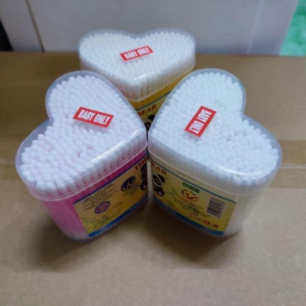 Gòn ráy tai bé- gòn rái tai bé HOÀNG KIM THỊNH(THỊNH PHÁT) dạng hũ trái tim