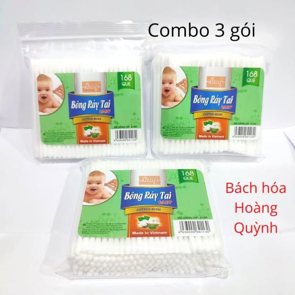 Combo 3 Gói Gòn Ráy Tai Bé 168 Que Lovely B168