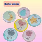 Gương bỏ túi mini có lược dễ thương, kiếng trang điểm mini gấp gọn kèm lược , gương lược mini, họa tiết ngẫu nhiên