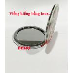 Gương trang điểm mini 2 mặt kiếng phóng to bọc da họa tiết xinh xắn.(mẫu ngẫu nhiên)
