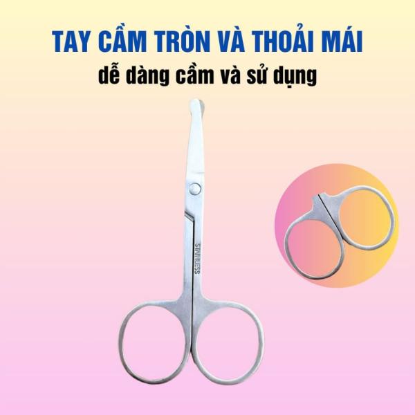 Kéo cắt tỉa lông mi mày, lông mũi đầu tròn siêu bén