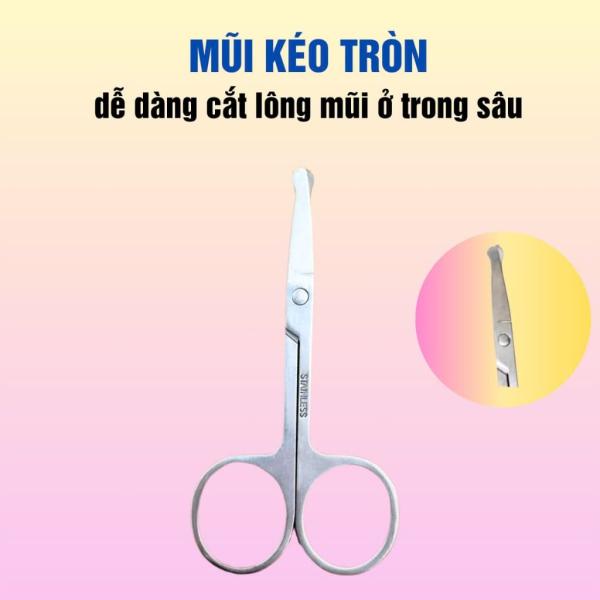 Kéo cắt tỉa lông mi mày, lông mũi đầu tròn siêu bén