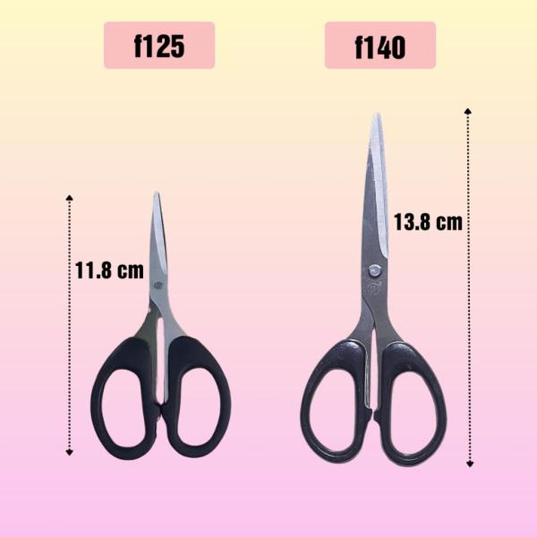 Kéo cắt giấy cán nhựa đen siêu bén, kéo cắt văn phòng đa năng thép không gỉ nhiều size .
