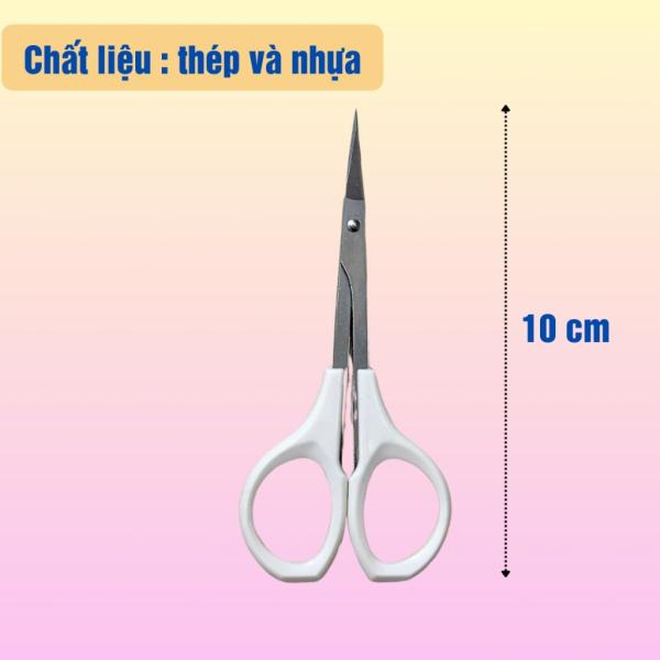 Kéo cắt tỉa lông mi,kéo cắt lông mày mũi nhọn cao cấp sắc bén có nắp nhựa bảo vệ mũi kéo
