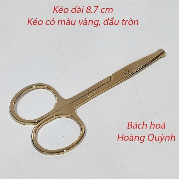 Kéo cắt tỉa lông mi mày, lông mũi đầu tròn màu VÀNG siêu bén