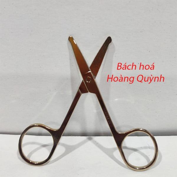 Kéo cắt tỉa lông mi mày, lông mũi đầu tròn màu VÀNG siêu bén