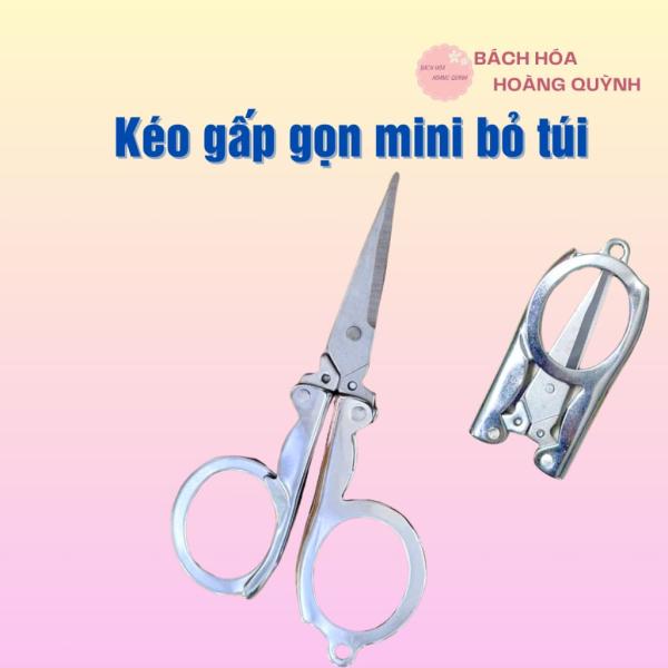 Kéo gấp gọn bỏ túi bằng thép không gỉ, kéo gấp mini tiện dụng