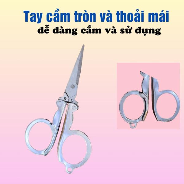 Kéo gấp gọn bỏ túi bằng thép không gỉ, kéo gấp mini tiện dụng