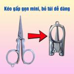 Kéo gấp gọn bỏ túi bằng thép không gỉ, kéo gấp mini tiện dụng