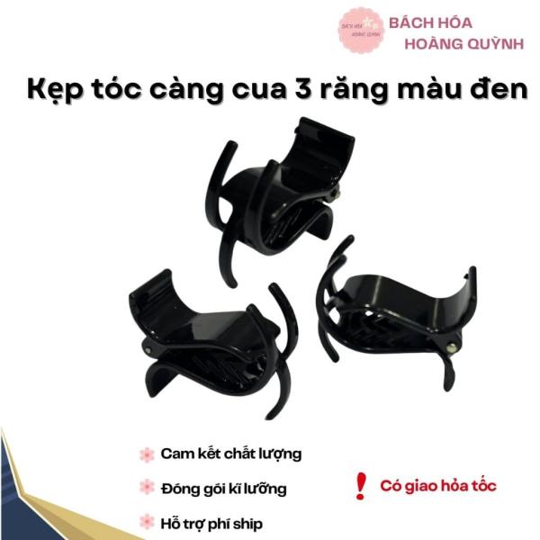 1 cái kẹp tóc càng cua 3 RĂNG màu đen