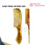 Lược chải tóc nhựa bộ 2 cây màu vàng vân gỗ BHHQ.