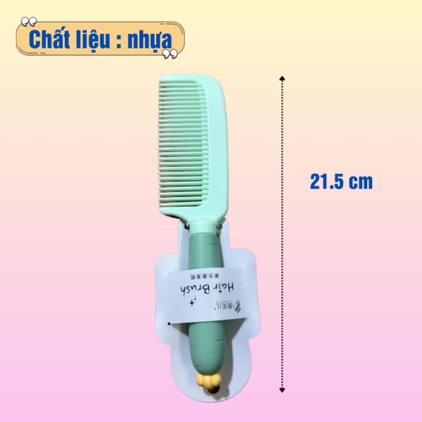 Lược chải tóc nhựa cán cầm họa tiết hoa xinh xắn , lược nhựa chải tóc màu sắc ngẫu nhiên