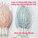 Lược gai gỡ rối tóc, tạo kiểu tóc, massage da đầu loại OVAL cán nhựa,size nHỎ, họa tiết ngẫu nhiên