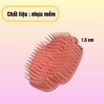 2 cái lược gai gội đầu nhựa dẻo, lược massage da đầu kích thích lưu thông máu, thiết kế tay cầm rộng, hình bướm xinh xắn