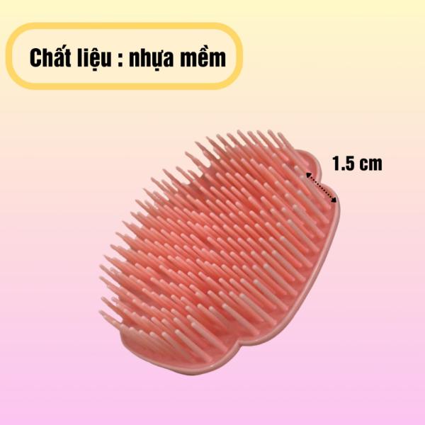 2 cái lược gai gội đầu nhựa dẻo, lược massage da đầu kích thích lưu thông máu, thiết kế tay cầm rộng, hình bướm xinh xắn